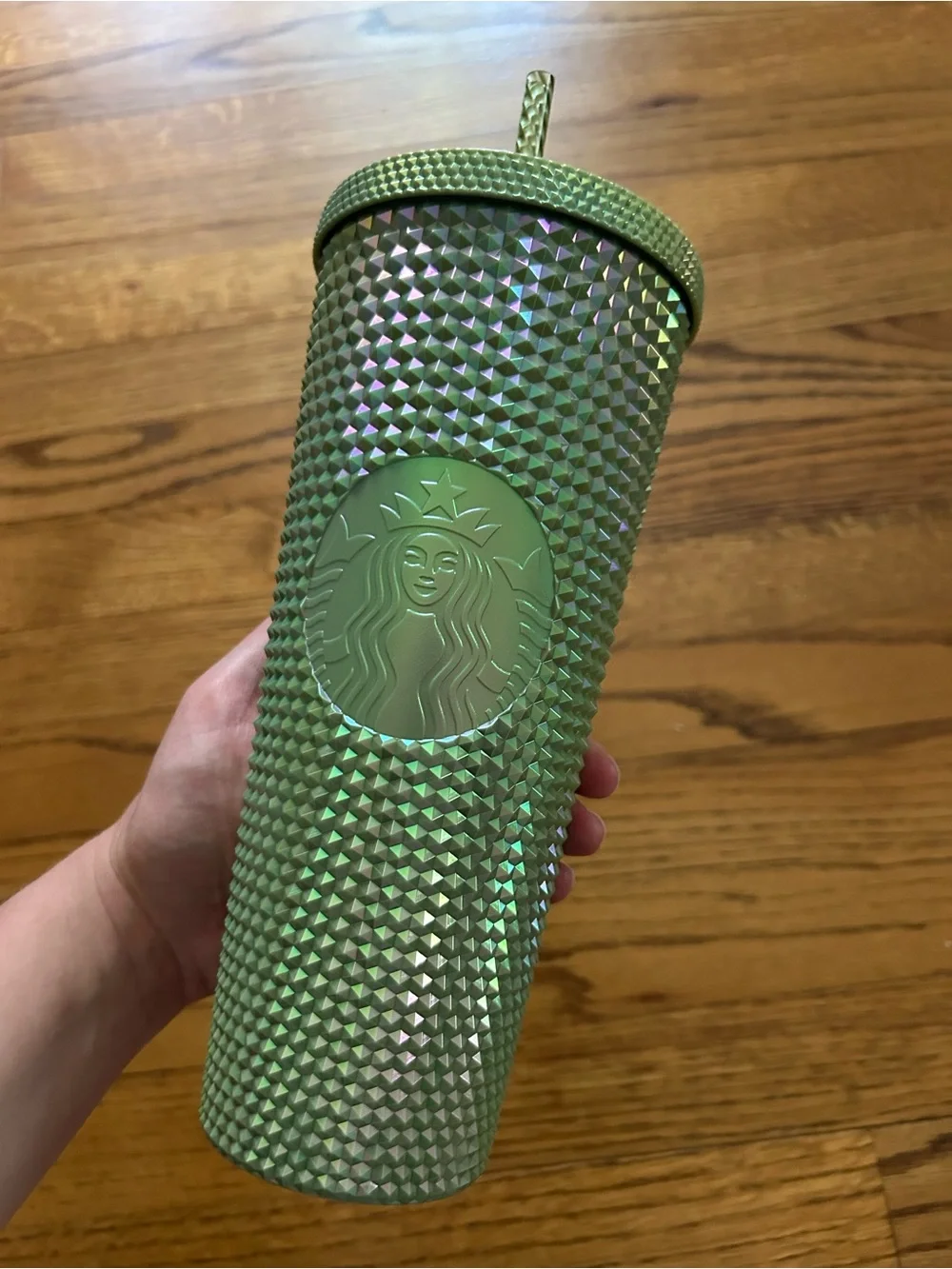 STARBUCKS ✨Rare✨ Green Iridescent Studded Tumbler